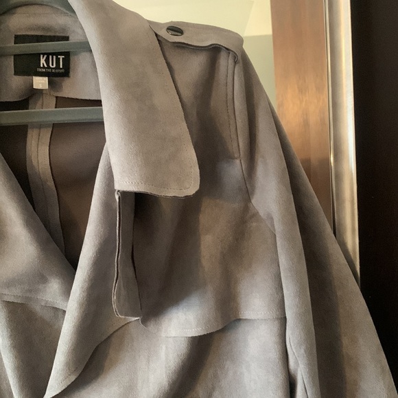 NWOT Kut from Kloth gray motto jacket. Size small. Suede feel. Sale🤩🤩🥳🥳 - Picture 7 of 9